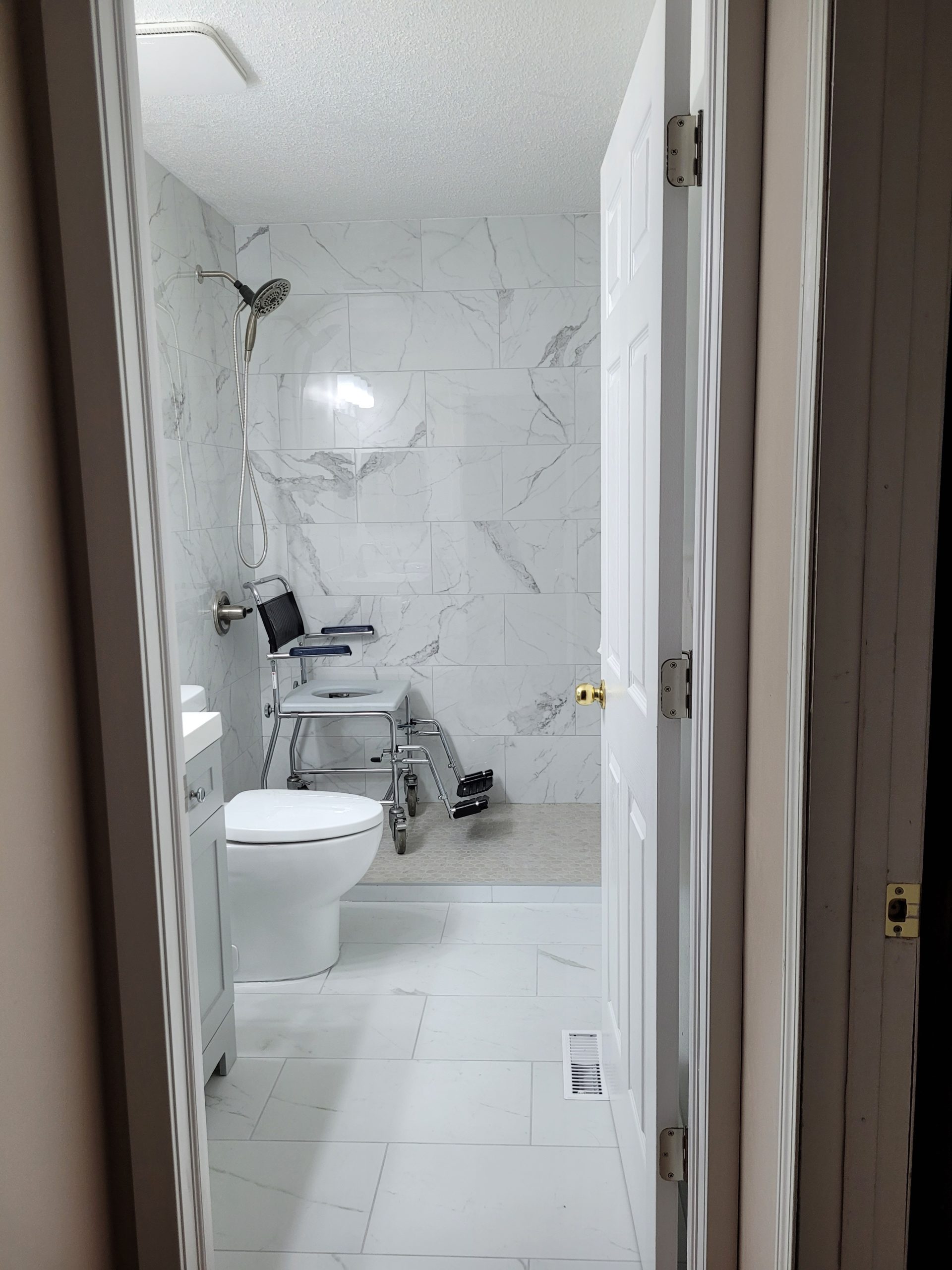 Accessible shower and vanity